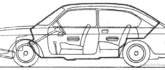Volkswagen 411 - Фольцваген - чертежи, габариты, рисунки автомобиля