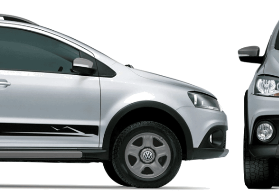 Volkswagen BR CrossFox (2012) - Фольцваген - чертежи, габариты, рисунки автомобиля