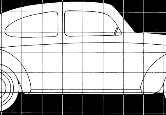 Volkswagen Beetle 1100 (1949) - Фольцваген - чертежи, габариты, рисунки автомобиля