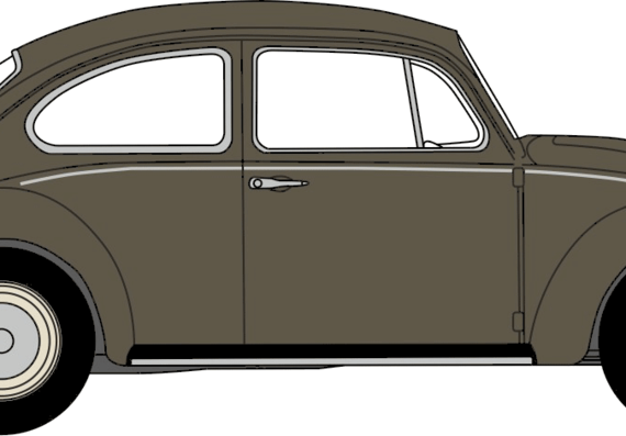 Volkswagen Beetle 1300 (1964) - Фольцваген - чертежи, габариты, рисунки автомобиля