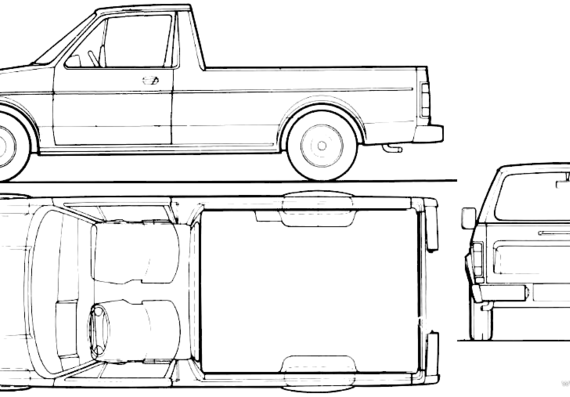 Volkswagen Caddy - Фольцваген - чертежи, габариты, рисунки автомобиля