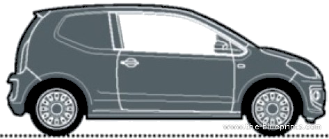 Volkswagen Cargo Up! - Фольцваген - чертежи, габариты, рисунки автомобиля