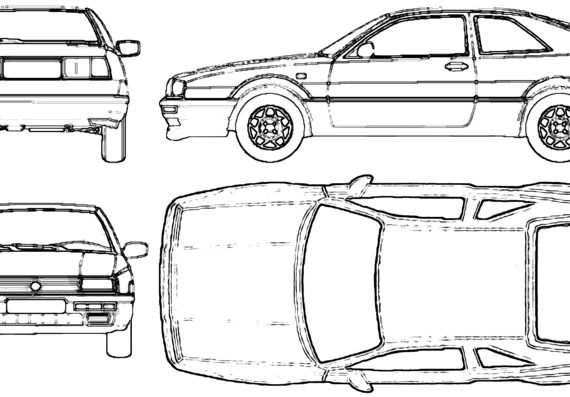 Volkswagen Corrado (1992) - Volzwagen - drawings, dimensions, pictures of the car