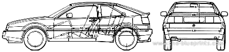 Volkswagen Corrado Storm (1991) - Фольцваген - чертежи, габариты, рисунки автомобиля