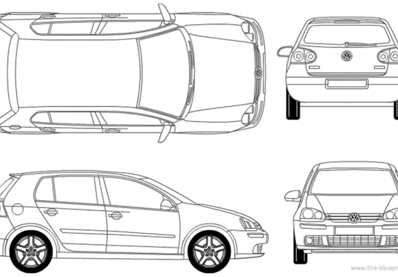 Volkswagen Golf 5 - Folzwagen - drawings, dimensions, pictures of the car