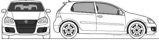 Volkswagen Golf GTi 3-Door (2010) - Фольцваген - чертежи, габариты, рисунки автомобиля