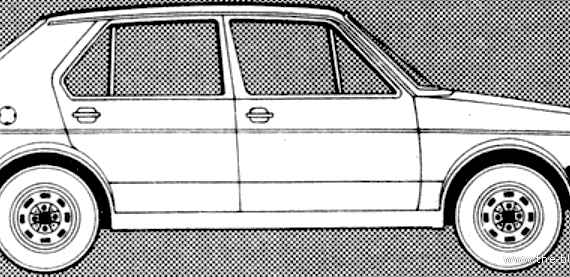 Volkswagen Golf Mk.I 1600 LS 5-Door (1981) - Folzwagen - drawings, dimensions, pictures of the car