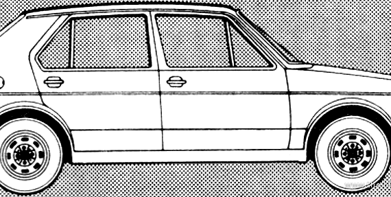 Volkswagen Golf Mk.I 5-Door 1500 (1980) - Folzwagen - drawings, dimensions, pictures of the car
