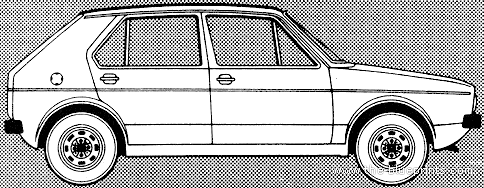 Volkswagen Golf Mk.I 5-Door GLS (1980) - Фольцваген - чертежи, габариты, рисунки автомобиля