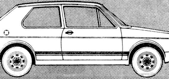 Volkswagen Golf Mk.I GTi (1980) - Фольцваген - чертежи, габариты, рисунки автомобиля