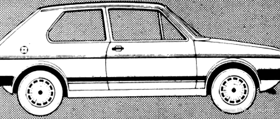 Volkswagen Golf Mk.I GTi (1981) - Фольцваген - чертежи, габариты, рисунки автомобиля