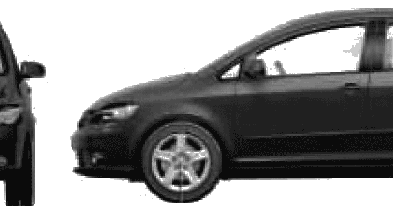 Volkswagen Golf Plus (2006) - Фольцваген - чертежи, габариты, рисунки автомобиля