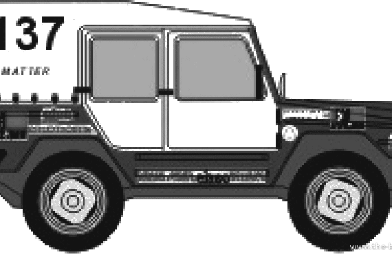 Volkswagen Iltis Paris-Dakar (1980) - Фольцваген - чертежи, габариты, рисунки автомобиля