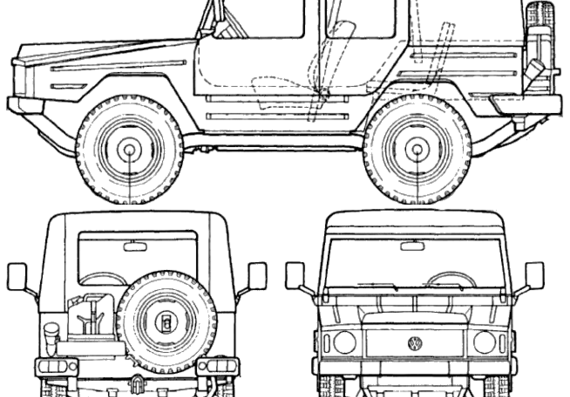 Volkswagen Iltis (Type 183) - Folzwagen - drawings, dimensions, pictures of the car