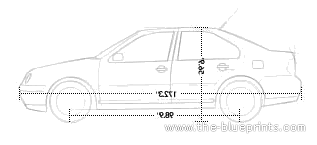 Volkswagen Jetta Mk.4 - Фольцваген - чертежи, габариты, рисунки автомобиля