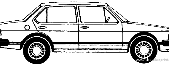 Volkswagen Jetta Mk.I (1981) - Фольцваген - чертежи, габариты, рисунки автомобиля