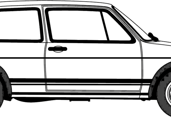 Volkswagen Jetta Mk.I GTi - Фольцваген - чертежи, габариты, рисунки автомобиля