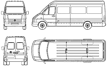 Volkswagen LT Van LWB (2006) - Folzwagen - drawings, dimensions, pictures of the car