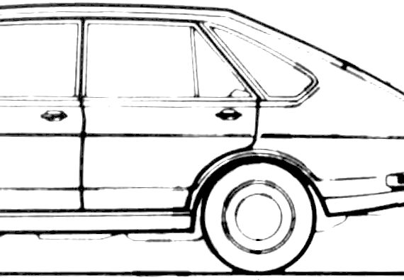 Volkswagen Passat 5-Door 1600 GLS (1973) - Folzwagen - drawings, dimensions, pictures of the car
