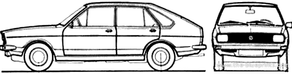 Volkswagen Passat 5-Door L (1974) - Volzwagen - drawings, dimensions, pictures of the car