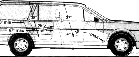 Volkswagen Passat C Estate (1986) - Volzwagen - drawings, dimensions, pictures of the car