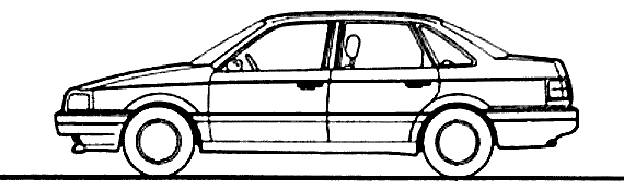Volkswagen Passat VR6 (1991) - Volzwagen - drawings, dimensions, pictures of the car