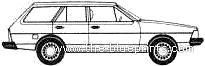 Volkswagen Passat Variant (1982) - Фольцваген - чертежи, габариты, рисунки автомобиля