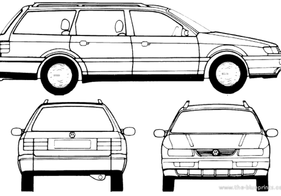 Volkswagen Passat Variant GL (1995) - Volzwagen - drawings, dimensions, pictures of the car