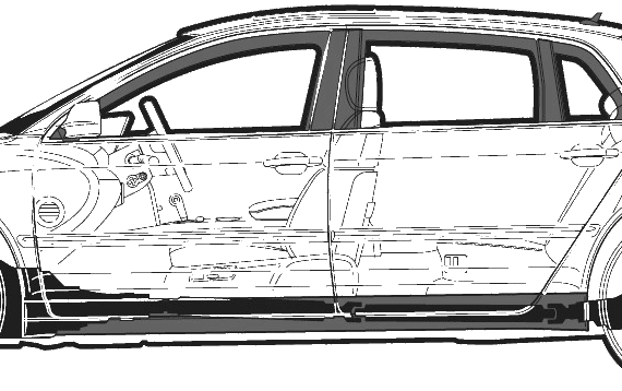 Volkswagen Phaeton V8 (2006) - Фольцваген - чертежи, габариты, рисунки автомобиля