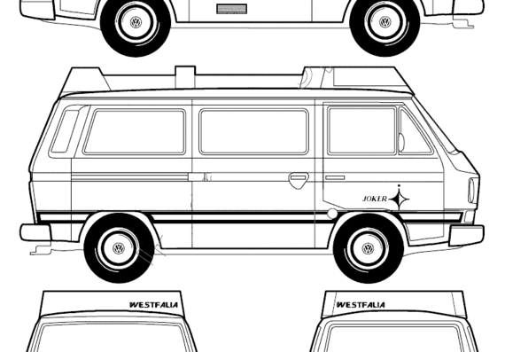 Volkswagen T3 Westfalia Joker - Folzwagen - drawings, dimensions, pictures of the car