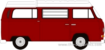 Volkswagen Transporter Camper - Фольцваген - чертежи, габариты, рисунки автомобиля