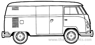 Volkswagen Type 2 Microvan (1961) - Фольцваген - чертежи, габариты, рисунки автомобиля