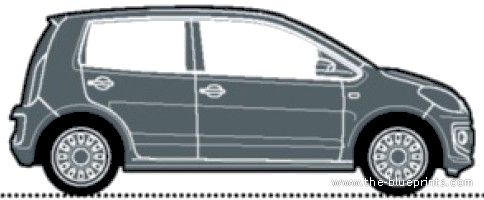 Volkswagen Up! 5-Door - Фольцваген - чертежи, габариты, рисунки автомобиля