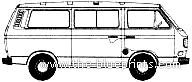 Volkswagen Vanagon (1982) - Folzwagen - drawings, dimensions, pictures of the car