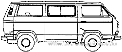Volkswagen Vanagon (1985) - Folzwagen - drawings, dimensions, pictures of the car