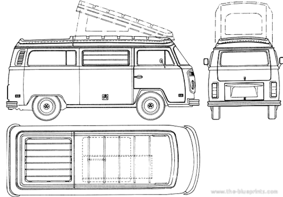 Volkswagen Westfalia (1973) - Folzwagen - drawings, dimensions, pictures of the car