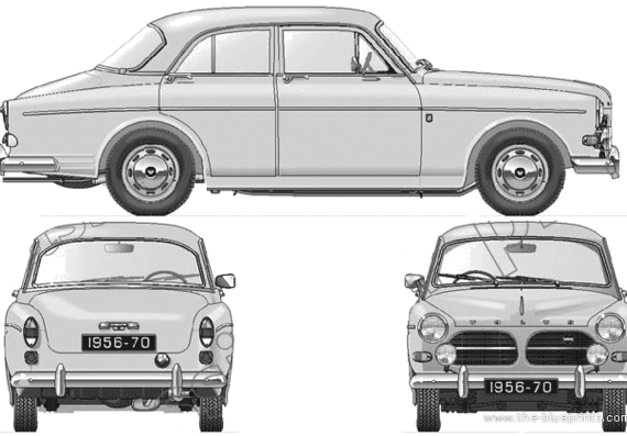 Volvo 121 Amazon 4 door (1965) - Вольво - чертежи, габариты, рисунки автомобиля