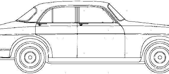 Volvo 121 Amazone (1961) - Вольво - чертежи, габариты, рисунки автомобиля