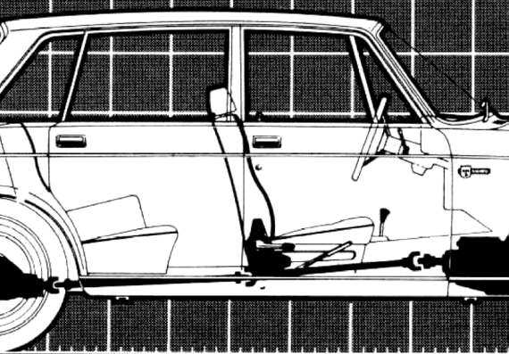 Volvo 164E (1973) - Вольво - чертежи, габариты, рисунки автомобиля