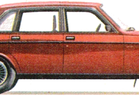 Volvo 240 GLE - Вольво - чертежи, габариты, рисунки автомобиля