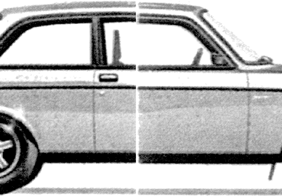 Volvo 242T - Вольво - чертежи, габариты, рисунки автомобиля