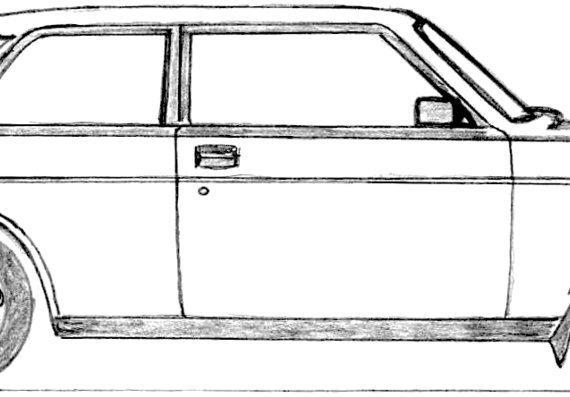 Volvo 242 Turbo Coupe (1984) - Вольво - чертежи, габариты, рисунки автомобиля