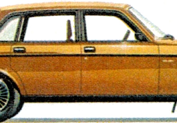 Volvo 244 GL - Вольво - чертежи, габариты, рисунки автомобиля