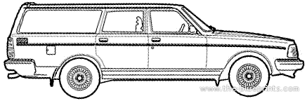 Volvo 245 - Вольво - чертежи, габариты, рисунки автомобиля
