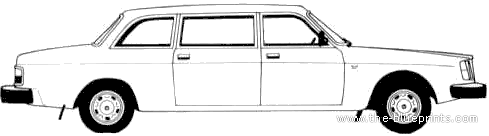 Volvo 264 Limousine - Вольво - чертежи, габариты, рисунки автомобиля
