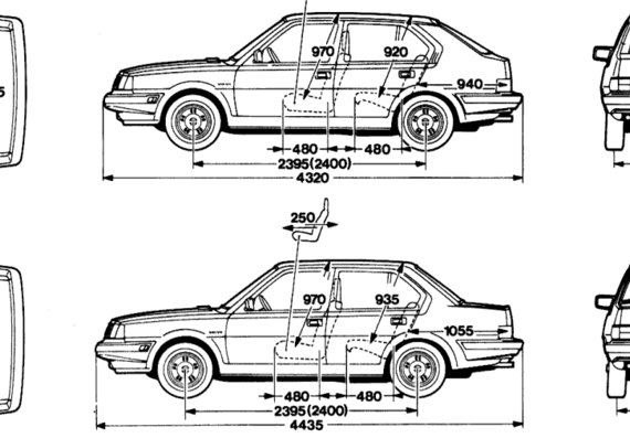 Volvo 340 Sedan Hatchback - Volvo - drawings, dimensions, pictures of the car