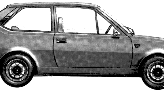 Volvo 343 (1976) - Вольво - чертежи, габариты, рисунки автомобиля