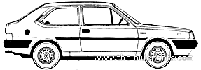 Volvo 343 DL - Volvo - drawings, dimensions, pictures of the car