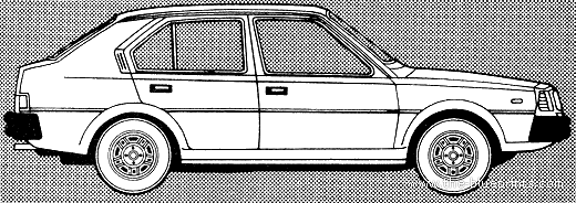 Volvo 345 DL (1980) - Вольво - чертежи, габариты, рисунки автомобиля