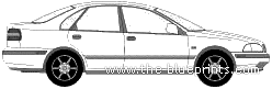 Volvo S40 (2001) - Вольво - чертежи, габариты, рисунки автомобиля